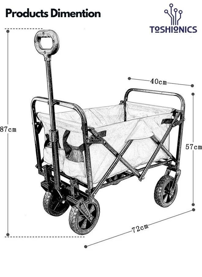 Portable Folding Shopping Cart Trolley for Groceries Luggage Grocery Outdoor Camping Wagon