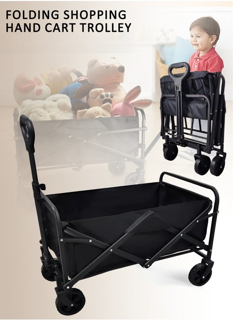 Portable Folding Shopping Cart Trolley for Groceries Luggage Grocery Outdoor Camping Wagon