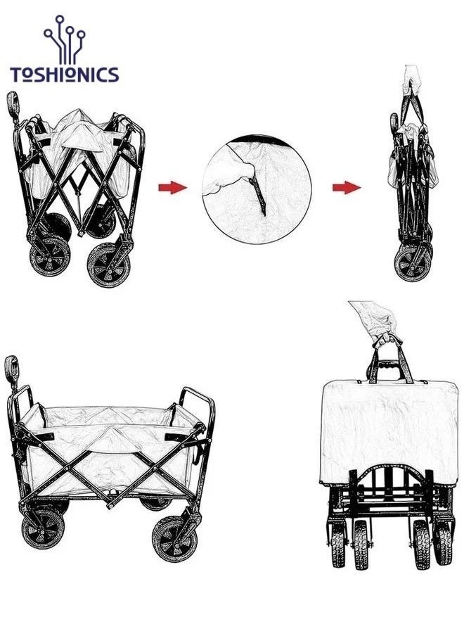 Portable Folding Shopping Cart Trolley for Groceries Luggage Grocery Outdoor Camping Wagon