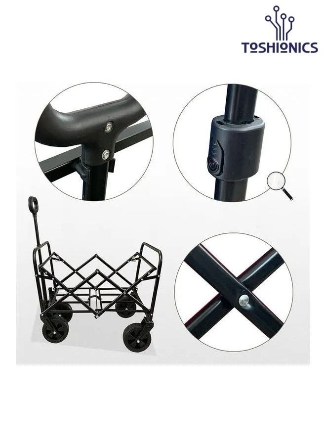 Portable Folding Shopping Cart Trolley for Groceries Luggage Grocery Outdoor Camping Wagon