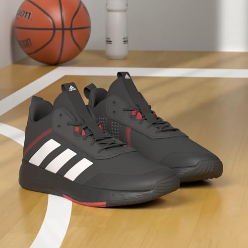 adidas Men's Own The Game 2.0 Basketball Shoe, Black/White/Carbon, 9 - Image 2