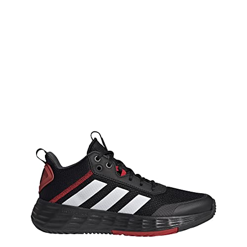 adidas Men's Own The Game 2.0 Basketball Shoe, Black/White/Carbon, 9 - Image 3