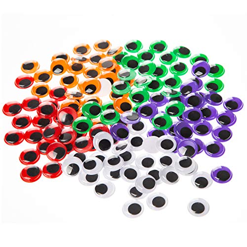 150 Pieces of 20mm Multicolor Round Wiggle Googly Eyes with SelfAdhesive