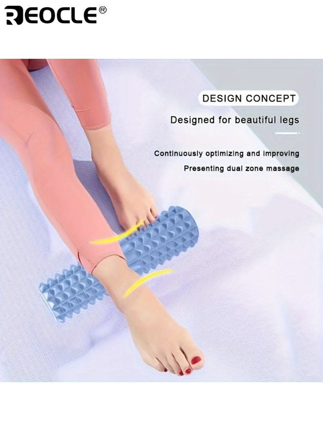 ريوكل أسطوانة تدليك رغوة عالية الكثافة أداة تمرين لياقة للظهر تخفيف ألم الظهر الساق القدم الكتف تعافي بعد التمرين تصميم مريح ملحق تدريب الصالة الرياضية - Image 4