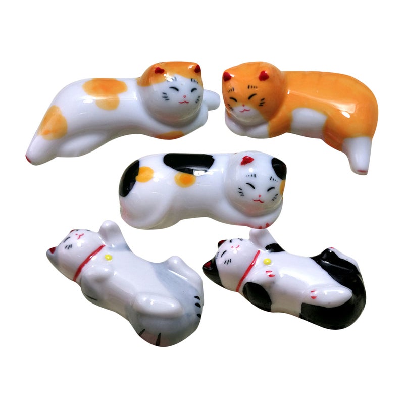10 pcs Chopsticks Rests Ceramic Chopstick Rack Small Chopsticks Rests Cartoon Cat Chopstick Rests - Image 4