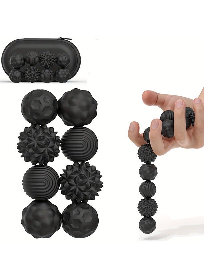 سيليكون المغناطيسي مجموعة الكرة الضغط - الكبار الحسية مهدئا لعبة ، والتعاقد المحمولة تخفيف القلق ، متعة نسيج الأسطوانة هدية السفر - Image 1
