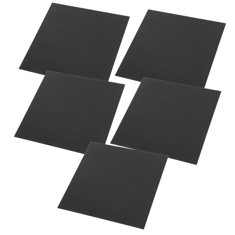 5pcs Black Anodized Aluminum Sheet 20x20cm 0.1cm Thick for Engraving Signs and Crafting - Image 1