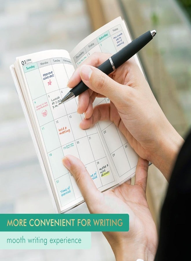 molekaus Pocket Calendar 2026-2027 for Purse, Small Pocket Planner 2026-2027 for Purse 3.5×6.5In,24 Month Organizer from Jan 2026- December 2027 Mini Planner with Pvc Cover for Organizing & Planning - Image 4