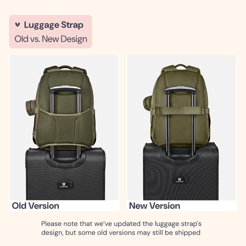 BabbleRoo Baby Diaper Bag Backpack, Travel Backpack with Changing Pad, Pacifier Case & Stroller Straps, Multifunction, Waterproof, Unisex – Army Green - Image 3