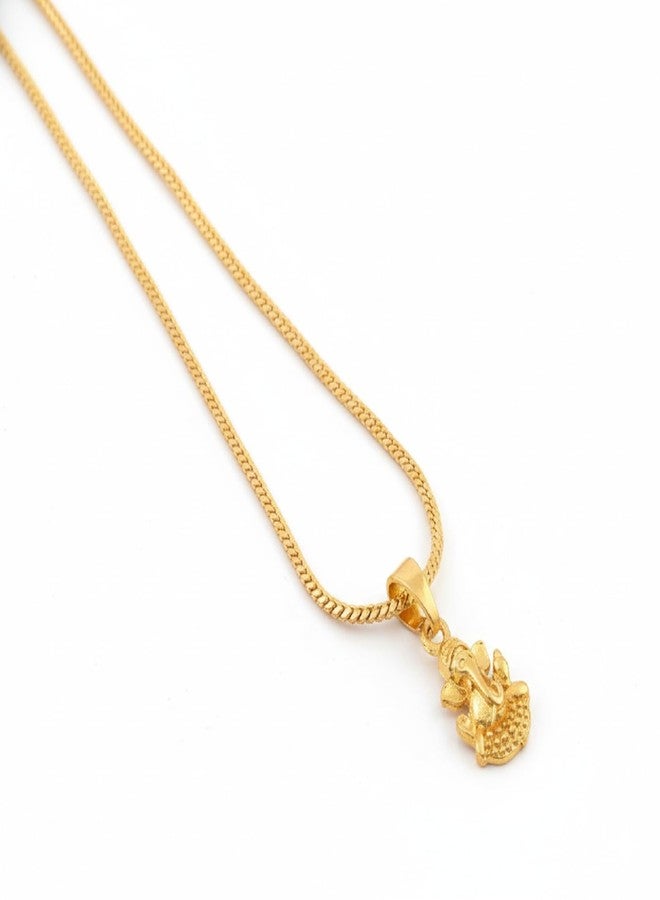 CHARMS Divine Ganesha Idol Pendant Necklace – Hindu Spiritual Jewelry for Prosperity & Blessings - Image 1