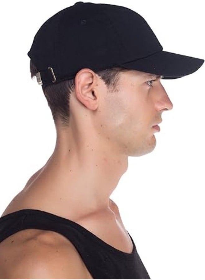 SARAOONT - 100% Cotton Black Baseball Dad Cap - Adjustable Size Hat for Running, Workouts, and Outdoor Activities - Baseball Cap for Men and Women - Image 1