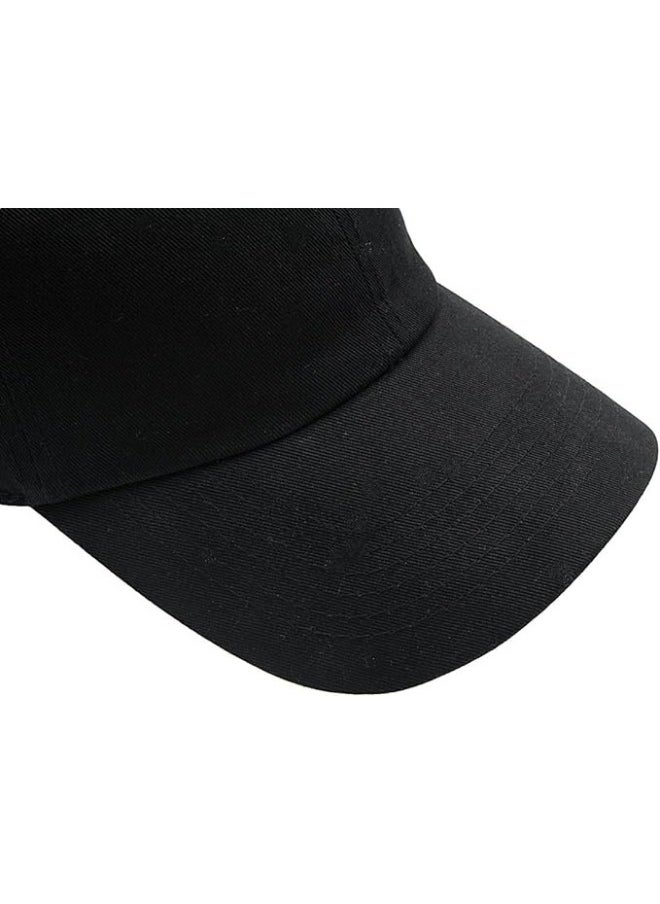 SARAOONT - 100% Cotton Black Baseball Dad Cap - Adjustable Size Hat for Running, Workouts, and Outdoor Activities - Baseball Cap for Men and Women - Image 1
