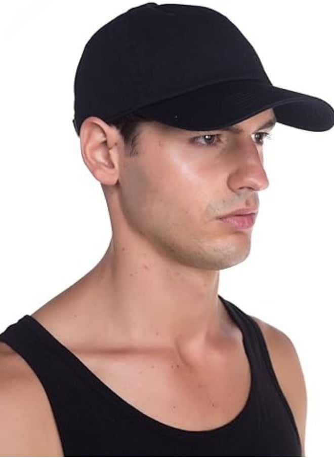 SARAOONT - 100% Cotton Black Baseball Dad Cap - Adjustable Size Hat for Running, Workouts, and Outdoor Activities - Baseball Cap for Men and Women - Image 1