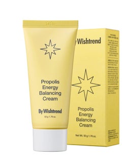 By Wishtrend BY WISHTREND] Propolis Energy Balancing Cream 1.69 Fl oz, 50ml, 10% Propolis, Face cream for oily skin, Improves the skin barrier, Rich in antioxidant, Light texture, Probiotics Moisturizer  - Image 1