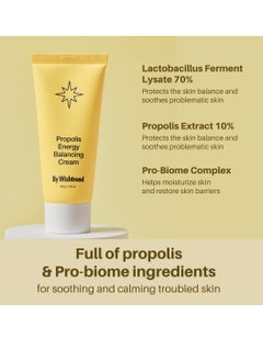 By Wishtrend BY WISHTREND] Propolis Energy Balancing Cream 1.69 Fl oz, 50ml, 10% Propolis, Face cream for oily skin, Improves the skin barrier, Rich in antioxidant, Light texture, Probiotics Moisturizer  - Image 3