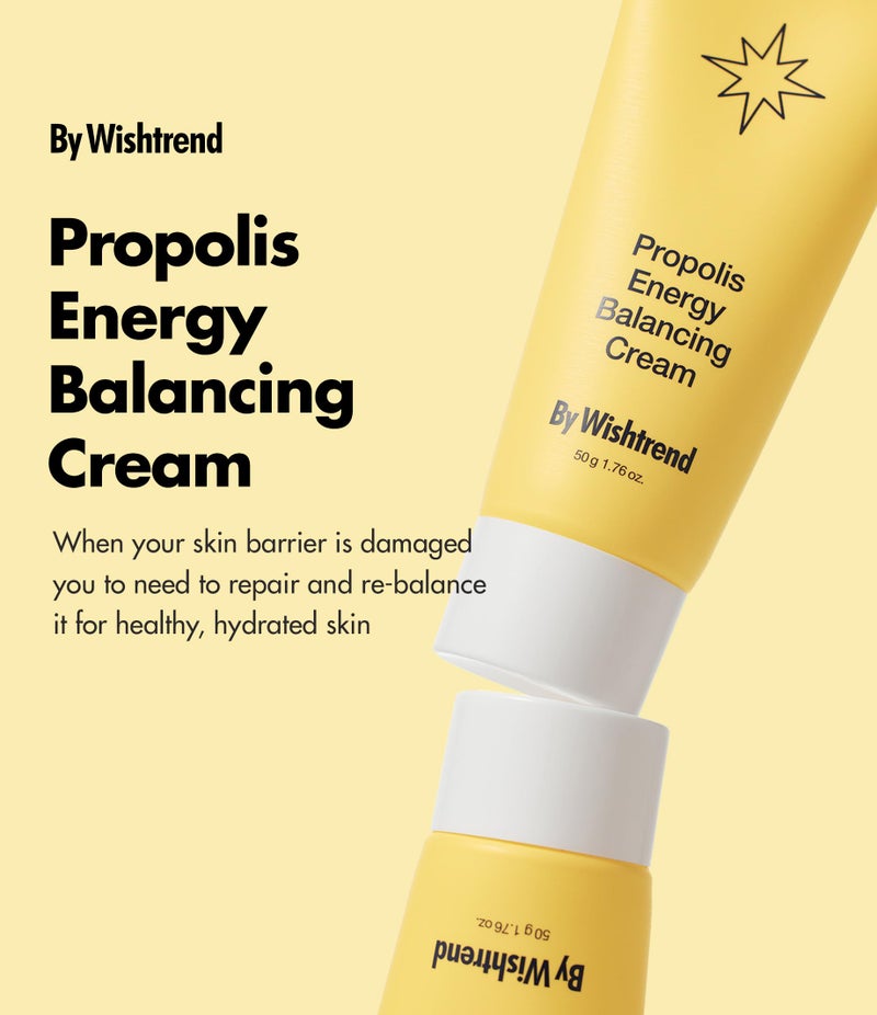 By Wishtrend [BY WISHTREND] كريم توازن الطاقة بالبروبوليس 1.69 أونصة سائلة، 50 مل، 10% بروبوليس، كريم للوجه للبشرة الدهنية، يحسن حاجز البشرة، غني بمضادات الأكسدة، قوام خفيف، مرطب بروبيوتيك - Image 2