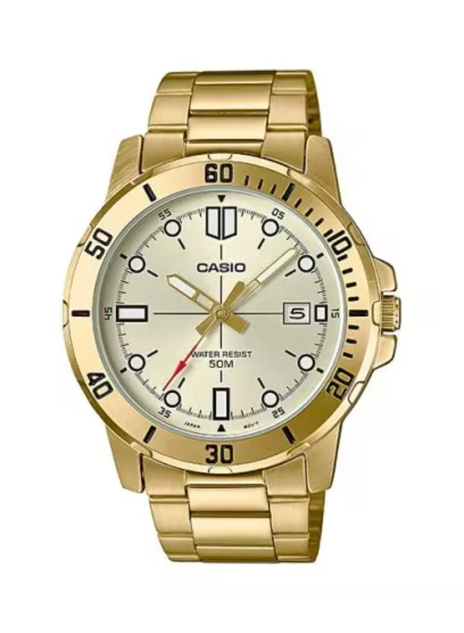 CASIO Men's Stainless Steel Analog Watch MTP-VD01G-9E - 45 mm