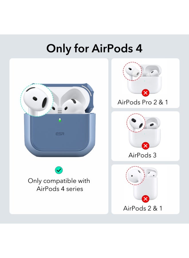 اي اس ار ESR for AirPods 4 Case, Compatible with AirPods 4th Generation Case (2024) (USB-C), Compatible with MagSafe, Drop Protection Cover with Lanyard, Magnetic Lid Lock, Orbit Hybrid Series blue - Image 2