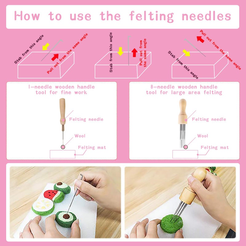 Mayboos Complete Wool Felting Tool Kit, Needle Felting Kit, Needle Felting Tools with 90Pcs Needle Felting Needles, 3Pcs Needle Bottles,2Pcs Needle Felting Pen,Needle Felting Tools for Beginner,Professional - Image 5