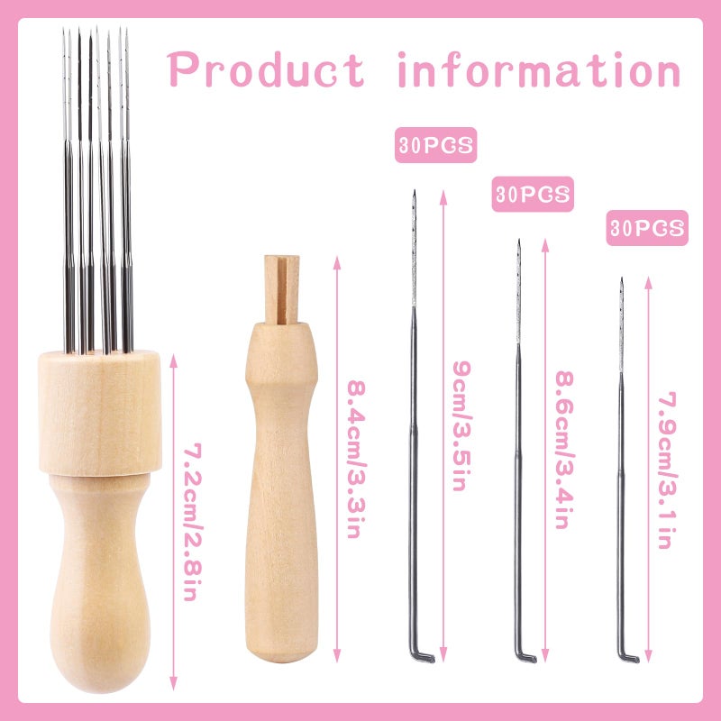 Mayboos Complete Wool Felting Tool Kit, Needle Felting Kit, Needle Felting Tools with 90Pcs Needle Felting Needles, 3Pcs Needle Bottles,2Pcs Needle Felting Pen,Needle Felting Tools for Beginner,Professional - Image 2