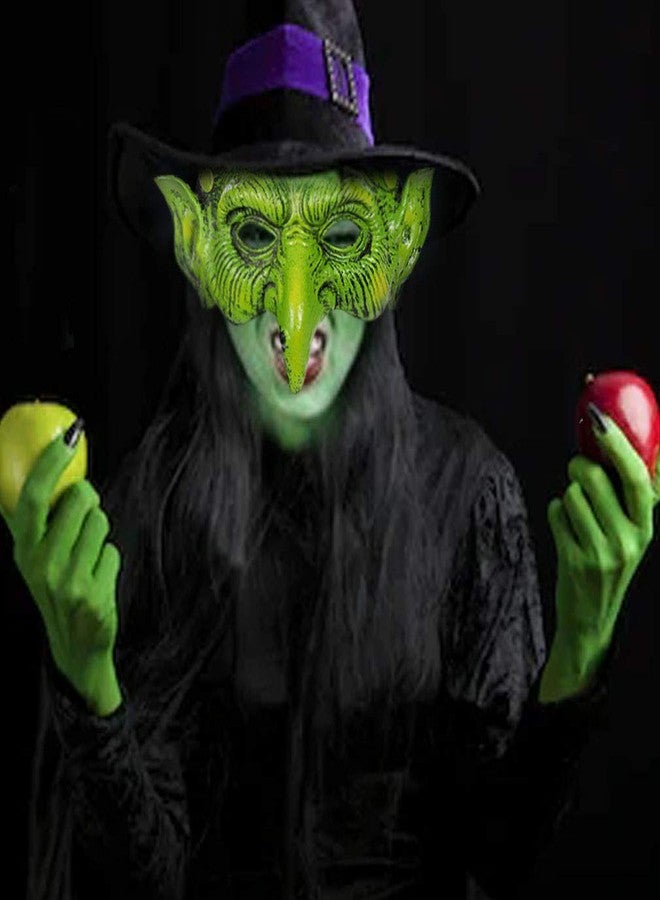 Alodidae Witch Mask Scary Green Goblin Masks for Halloween Carnival Party Cosplay Costume - Image 3