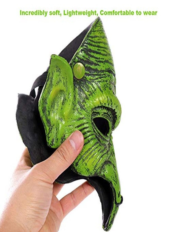 Alodidae Witch Mask Scary Green Goblin Masks for Halloween Carnival Party Cosplay Costume - Image 2