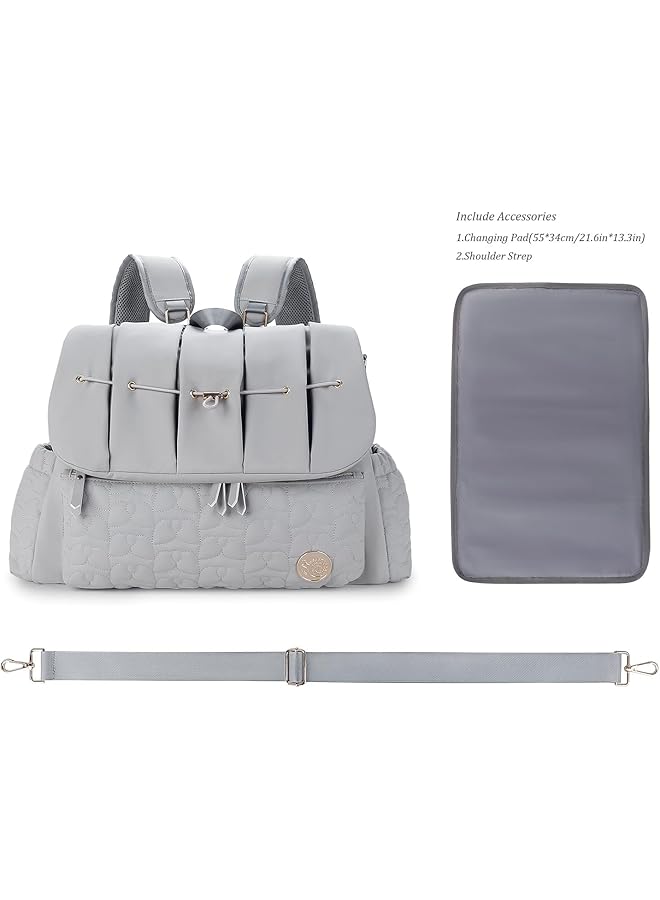 erorex Diaper Bag Backpack Large Capacity Convertible Travel Back Pack Waterproof Baby Bag For Mom And Girl - Image 3