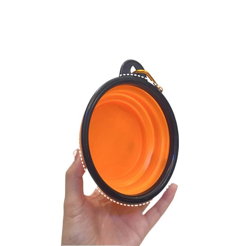 Black Portable Silicone Pet Bowl with Collapsible Design Portable Travel Silicone Build and Travel Outdoor Use for dogs cats travel walks and outdoor feeding Routine Use - Image 4