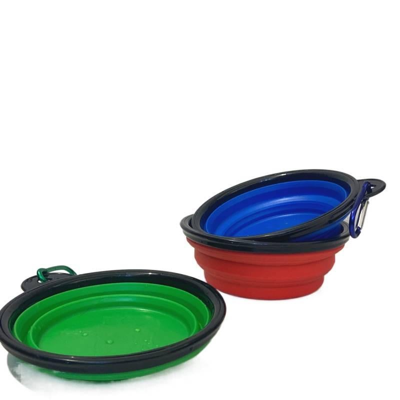 Black Portable Silicone Pet Bowl with Collapsible Design Portable Travel Silicone Build and Travel Outdoor Use for dogs cats travel walks and outdoor feeding Routine Use - Image 3