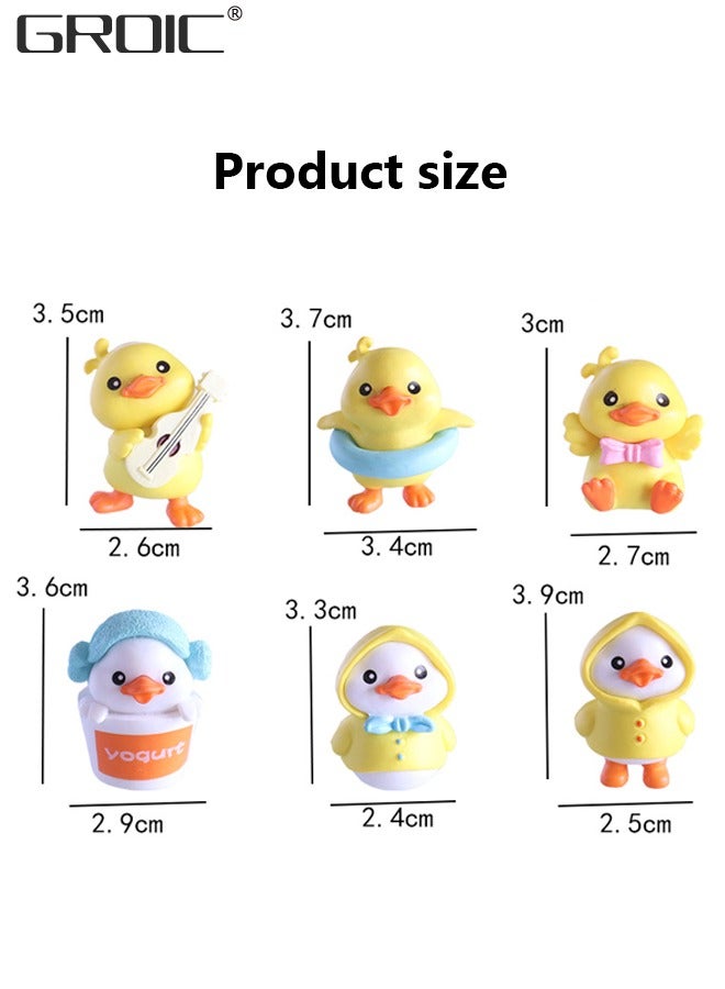 GROIC Dashboard Decorations with 6 lovely ducks,Car Decoration Ornaments Auto Interior Decor,Car Dashboard Cute Cartoon Decoraion - Image 3