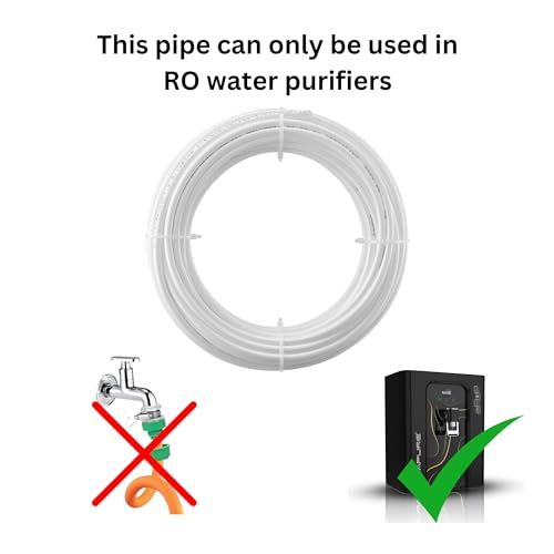 SHAPURE Food Grade Plastic 15m 1/4-inch Pipe Tube with Pushfit Elbow for All Types of RO Water Purifier - Image 2