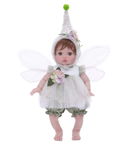 Cloveray Baby Doll 18 Inch Reborn Baby Dolls Realistic Lifelike Green Fairy Newborn Girl Doll Real Life Baby Dolls with Accessories Gift for 3 Year Old Girls Pretend Play Collection - Image 1