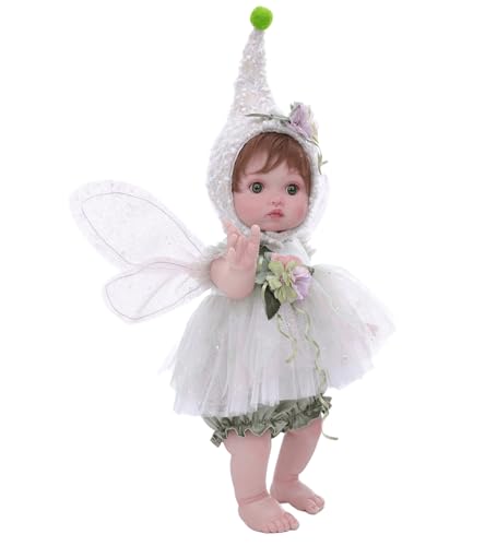 Cloveray Baby Doll 18 Inch Reborn Baby Dolls Realistic Lifelike Green Fairy Newborn Girl Doll Real Life Baby Dolls with Accessories Gift for 3 Year Old Girls Pretend Play Collection - Image 5