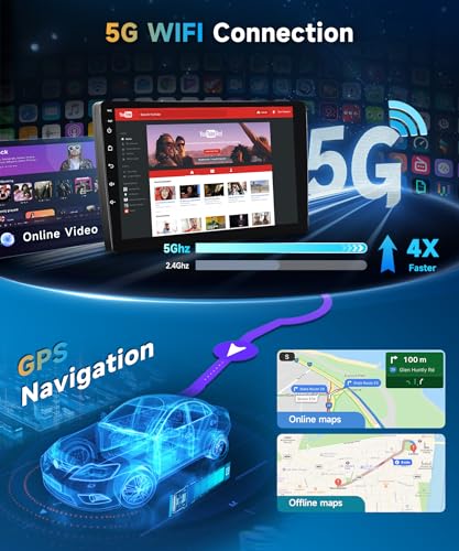 METEESER 5G WiFi Android 15 Car Stereo for Chevrolet Chevy Camaro 2008–2015 Wireless Carplay Android Auto,9" HD IPS Touchscreen Car Radio Support GPS/10band DSP Audio/Bluetooth/FM/SWC/Backup Camera - Image 4