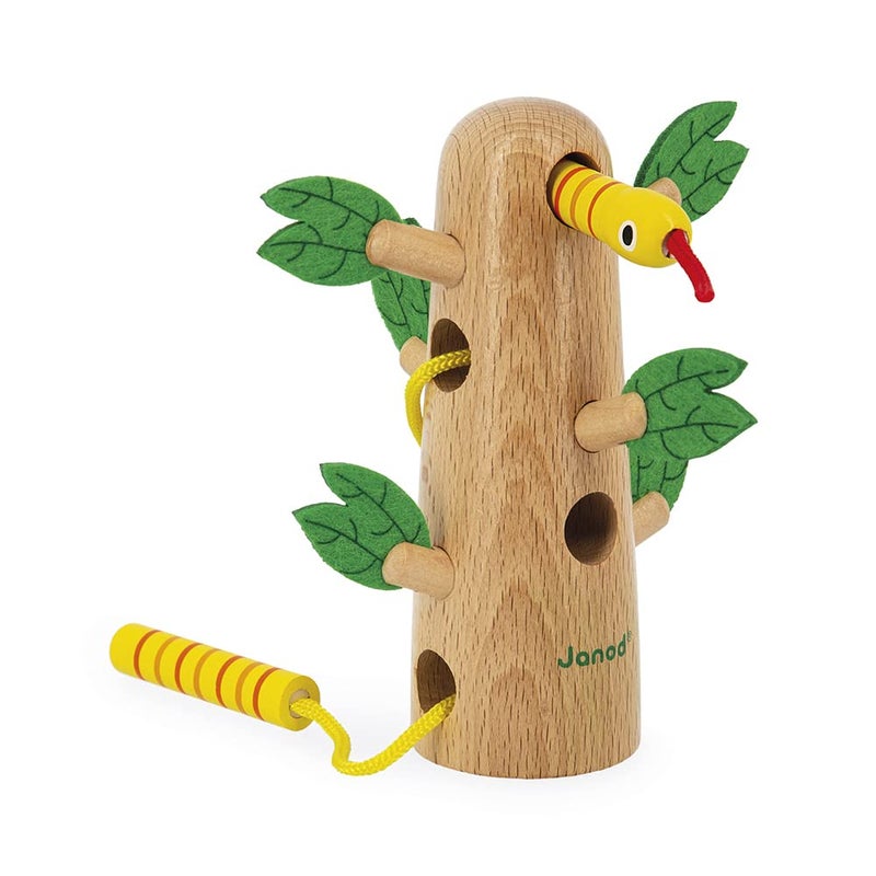 Janod  Tropik LaceUp Tropical Tree  Wooden EarlyLearning Toy  Educational Toy Fine Motor and Concentration Skills  WaterBased Paint  18 Months  J08265 - Image 2
