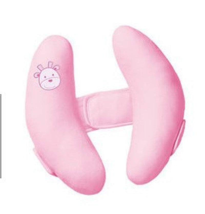 Adjustable child safety seat headrest/cart to protect cervical head(Pink Headrest) - Image 1