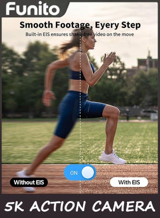 5K Action Camera,Body Camera with Microphone, Vlogging Camera, 5K/15FPS and 4K/60FPS with 270° Rotating Lens, External Mic Support, Clip/Strap Options, EIS Stabilization for Meeting,Daily Use (128GB) - view 5