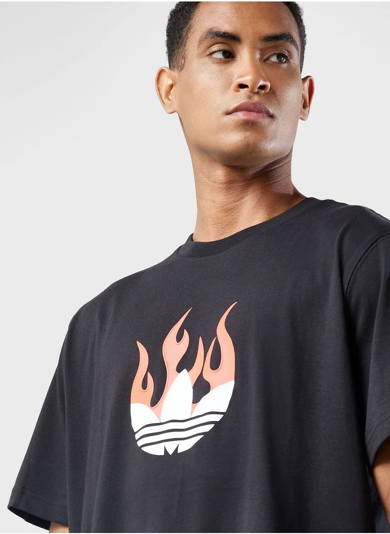adidas Originals Flames Logo T-Shirt