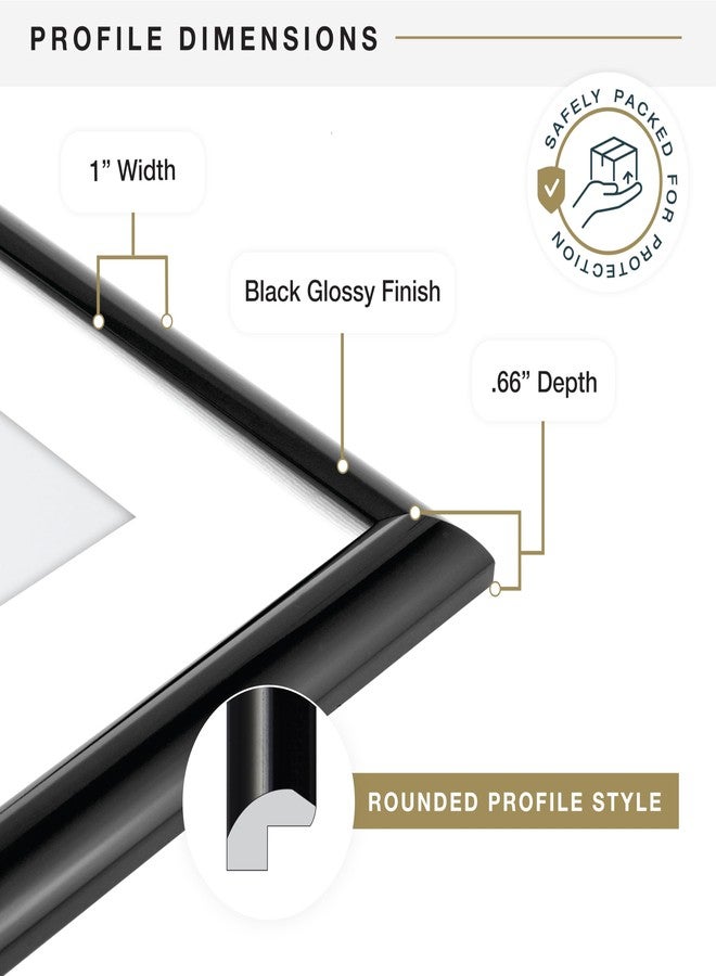 أم سي أس إطار ملصقات MCS Trendsetter مقاس 16x22، لعرض الصور مقاس 12x18 مع إطار داخلي أو 16x22 بدون إطار داخلي، إطار صور كبير معلق على الحائط عموديًا وأفقيًا للصور والملصقات، أسود (عبوة واحدة) - Image 5