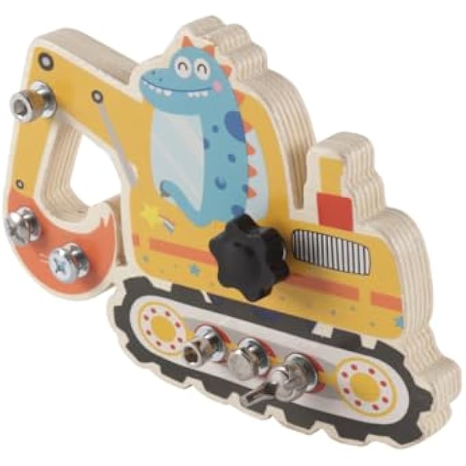 WOODEN DINOSAUR DIGGER SET, DINOSAUR DIGGER NUTS FUN DISASSEMBLY AND ASSEMBLY TOOLS SUITABLE FOR DEVELOPING BRAINPOWER - Image 3