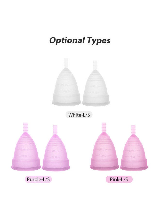 Generic - Women's Menstrual Cup Medical Silica Gel Food Grade Material Menstrual Period Cup can be Recycled Feminine Hygiene Menstrual Cup Multiple Specifications Optional - Image 1