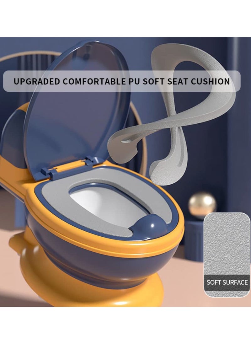 RUIYADA - Potty Training Toilet Realistic Potty Training Seat Toddler Potty Chair with Soft Seat Removable Potty Pot Toilet Tissue Dispenser and Splash Guard Non-Slip for Toddler& Baby& Kids - Image 1