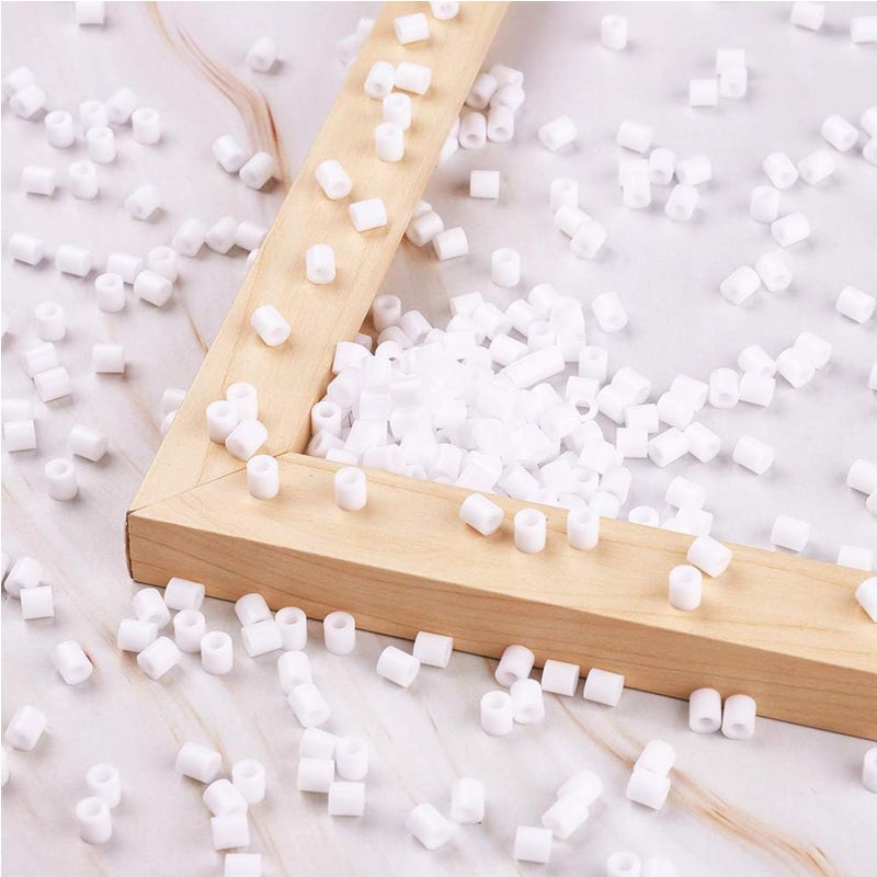 Tcthbc Fuse Beads 6000 Pieces White Melty Beads 5mm Iron Beads Compatible Perler Beads Hama Beads, White - Image 2