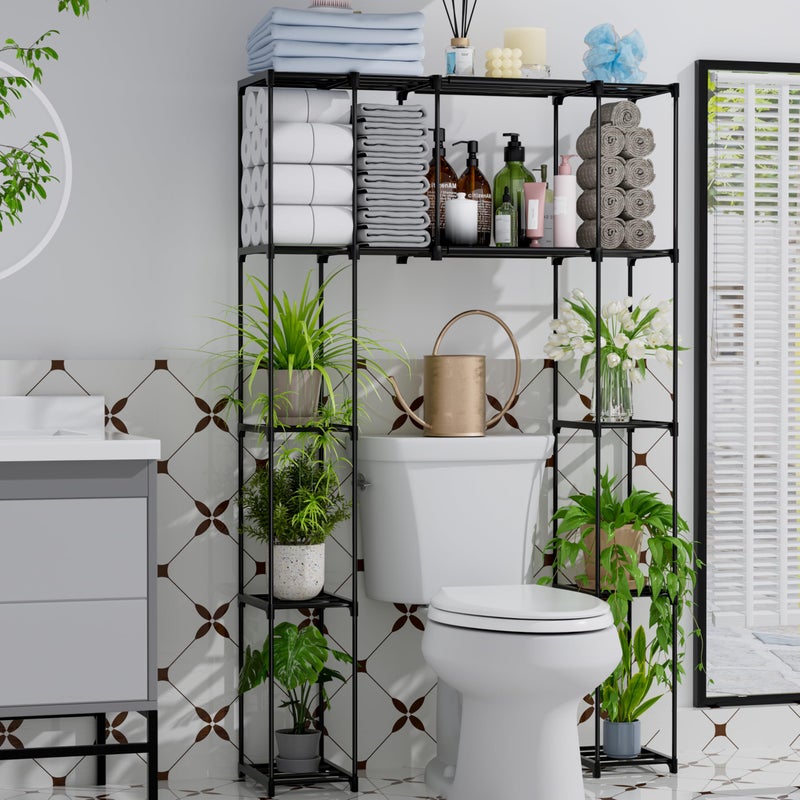 PPN Over The Toilet Storage Cabinet, Premium Bathroom Organizer and Storage Shelves for Small Spaces, Space-Saving Bathroom Shelving Units - Image 2