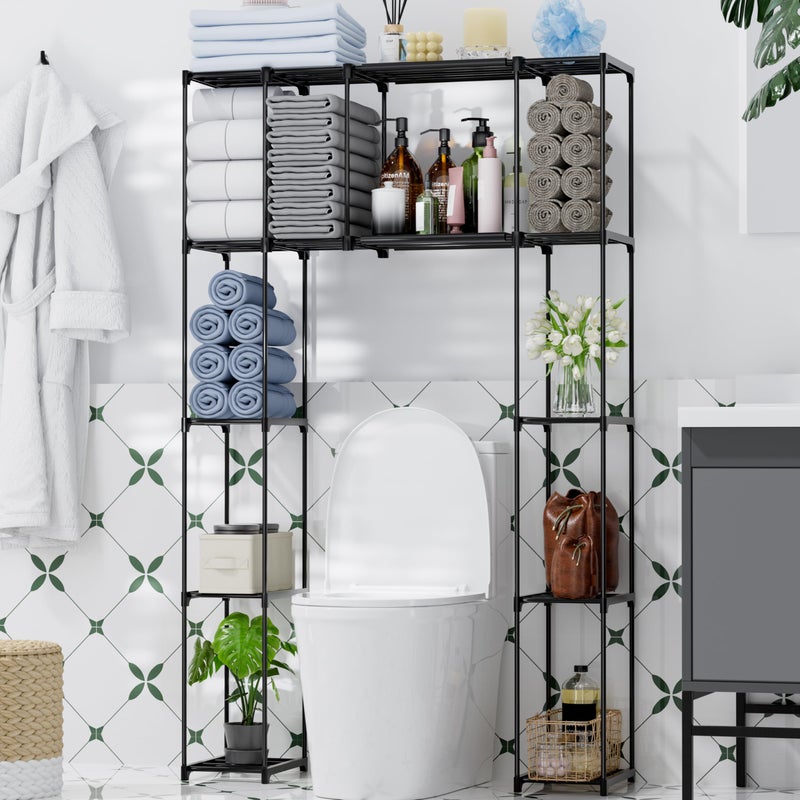 PPN Over The Toilet Storage Cabinet, Premium Bathroom Organizer and Storage Shelves for Small Spaces, Space-Saving Bathroom Shelving Units - Image 1