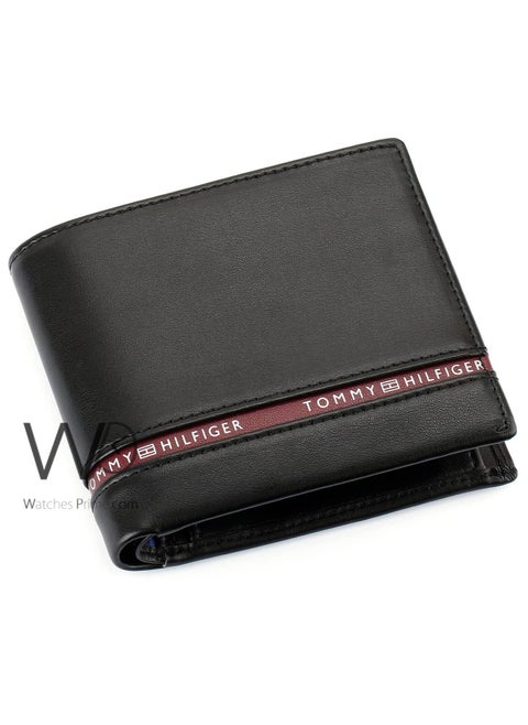 Tommy Hilfiger Wallet for Men Black Color Natural Leather
