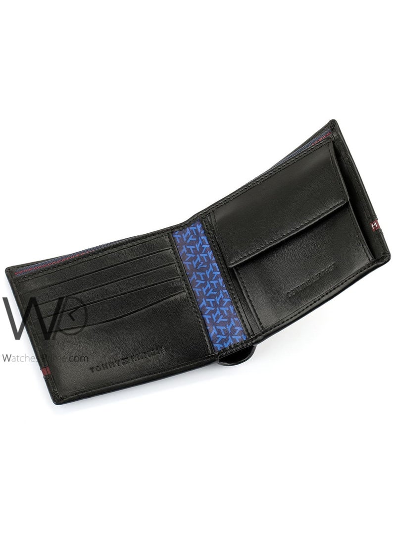 Tommy Hilfiger Plus - Tommy Hilfiger Wallet for Men Black Color Natural Leather - Image 1