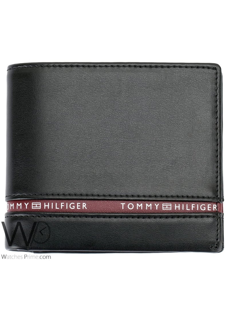 Tommy Hilfiger Plus - Tommy Hilfiger Wallet for Men Black Color Natural Leather - Image 1