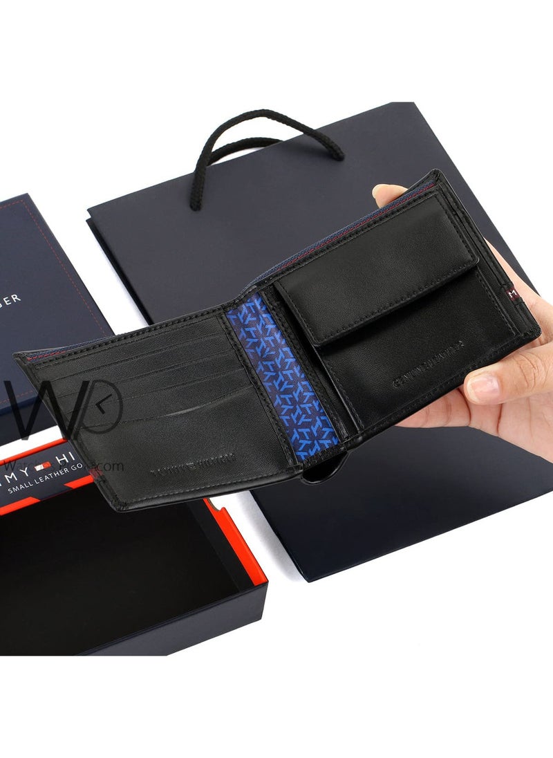 Tommy Hilfiger Plus - Tommy Hilfiger Wallet for Men Black Color Natural Leather - Image 1