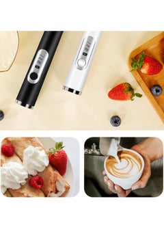 MIXDE Rechargeable Milk Frother 3 Speeds Handheld Foam Maker With Stainless Whisk For Coffee, Latte, Cappuccino, Chocolate, Tea, Coconut Milk, Durable Drink Mixer  - Image 3